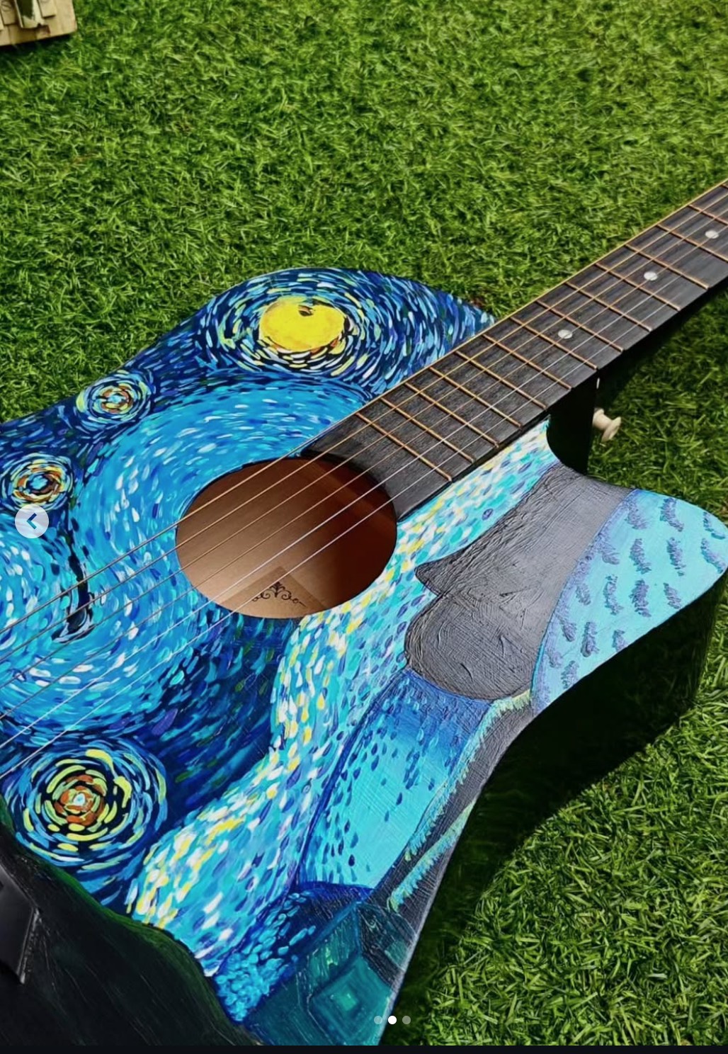 Hand-painted design close-up